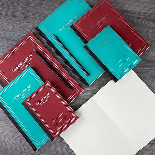 Vista 4 de Itoya ProFolio Oasis - Cuaderno A5 con diseño de aguacate, diario rayado y punteado para el trabajo, diario de arte para artistas y escritores