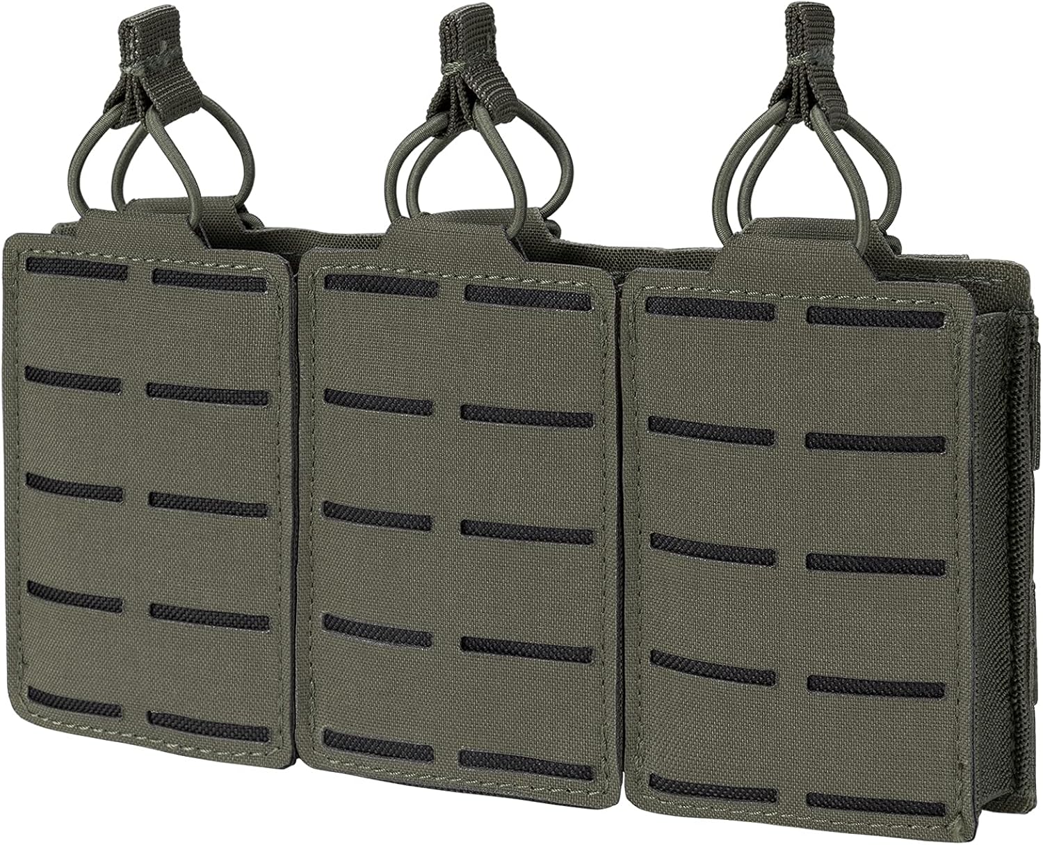 IDOGEAR Tactical Mag Pouch Open-Top Triple Molle Magazine Pouches for M4 M16 AR-15 5.56MM Rifle Magazines