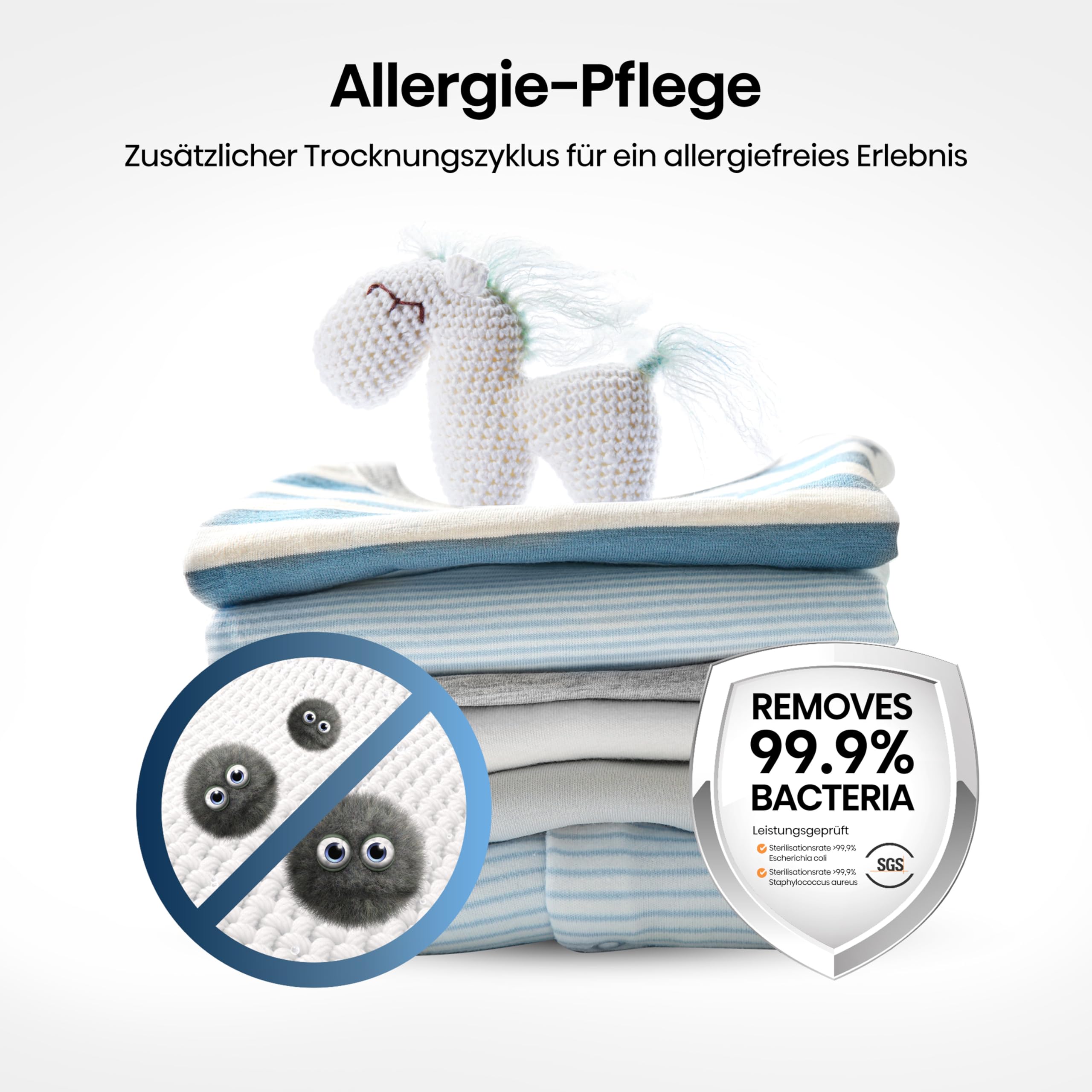 Hisense DH3S902BWCC Kondenstrockner mit Wärmepumpe / 9KG / 16 Programme/ConnectLife/Autodry/QuickDry/Allergie-Pflege/Auffrischen/TwinAir/DelayEnd/Feuchtesensor/EEK: C/Weiß