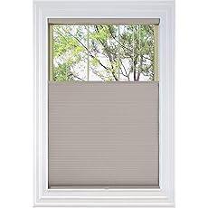 BlindsAvenue Cordless Top Down Bottom Up Cellular Honeycomb Shade, 9/16" Single Cell, Blackout, Sticks & Stones, Size: 53" W x 48" H