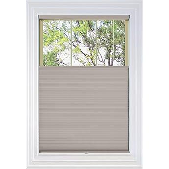 BlindsAvenue Cordless Top Down Bottom Up Cellular Honeycomb Shade, 9/16" Single Cell, Blackout, Sticks & Stones, Size: 53" W x 48" H