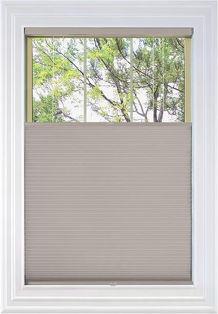 BlindsAvenue Cordless Top Down Bottom Up Cellular Honeycomb Shade, 9/16" Single Cell, Blackout, Sticks & Stones, Size: 36.5" W x 48" H