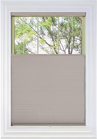 BlindsAvenue Cordless Top Down Bottom Up Cellular Honeycomb Shade, 9/16" Single Cell, Blackout, Sticks & Stones, Size: 36.5" W x 48" H