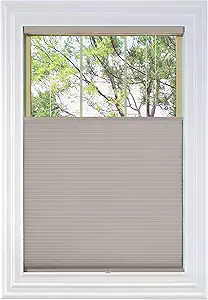 BlindsAvenue Cordless Top Down Bottom Up Cellular Honeycomb Shade, 9/16" Single Cell, Blackout, Sticks & Stones, Size: 36.5" W x 48" H
