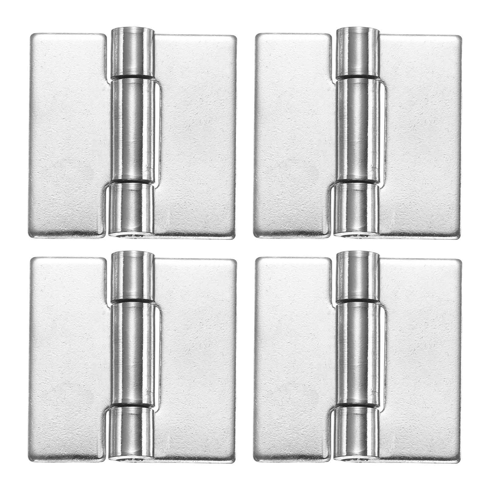 Lot De 4 Charnières Rondes Soudées En Acier Inoxydable 304 - 10,2 Cm, Pour Portail, Porte Métallique, Rampe De Remorque