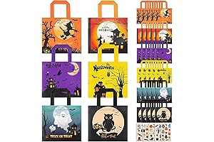 Halloween Party Bag with 54 Temporary Tattoos for Kids