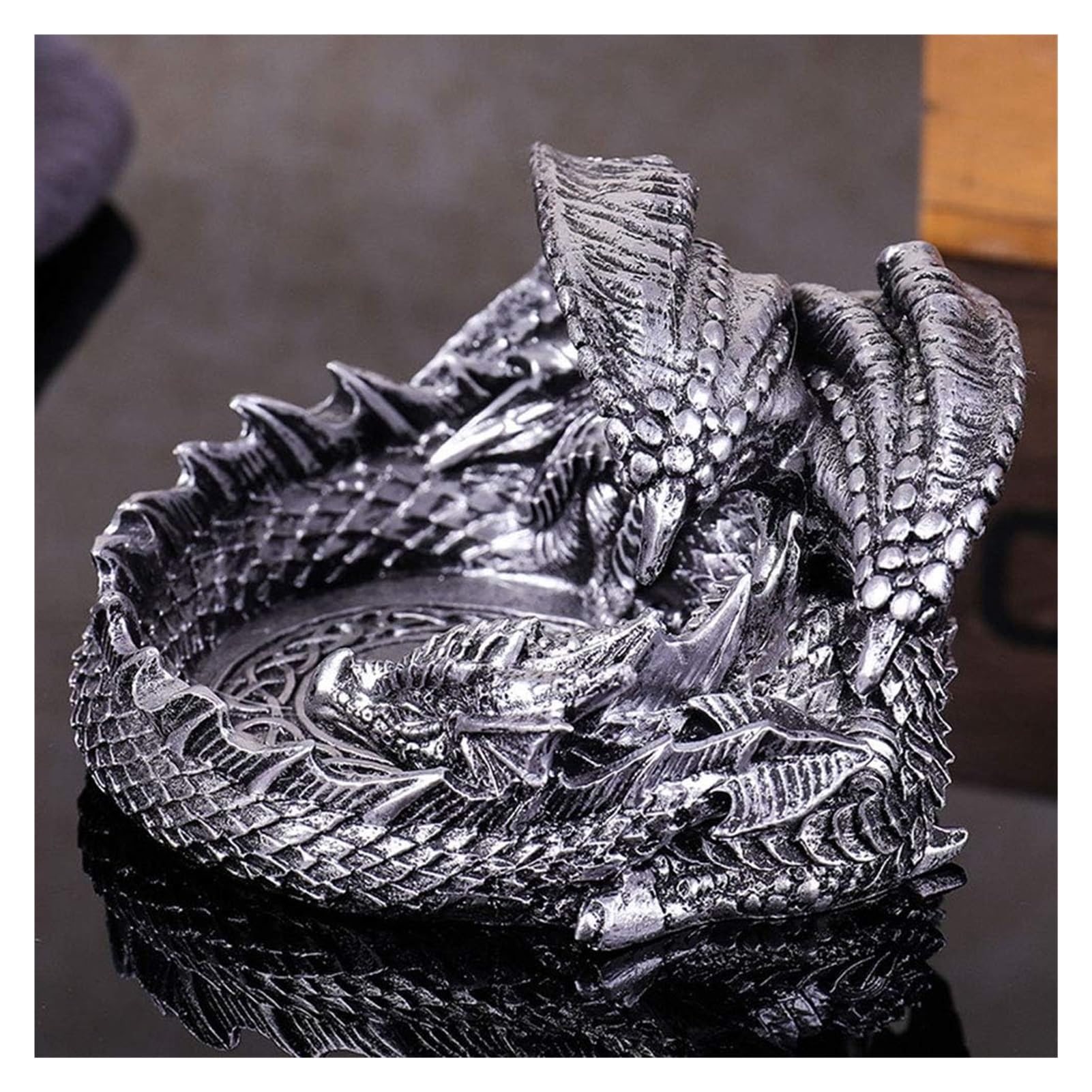 popielniczka pojemnik na popiół Dragon Design popielniczka retro popielniczka do domu biuro domowe dekoracje jesienne artykuły gospodarstwa domowego