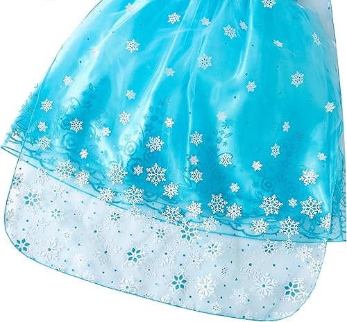 Miniatura 7 de Disfraz de princesa Elsa para niñas vestido de Frozen para Halloween cumpleaños cosplay