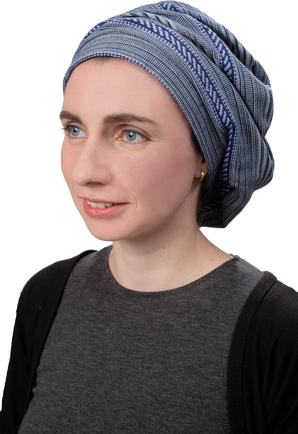 Ermandina Jewish Head Covering for Women Tichel Slouchy Beanie Beret Snood Headcovering