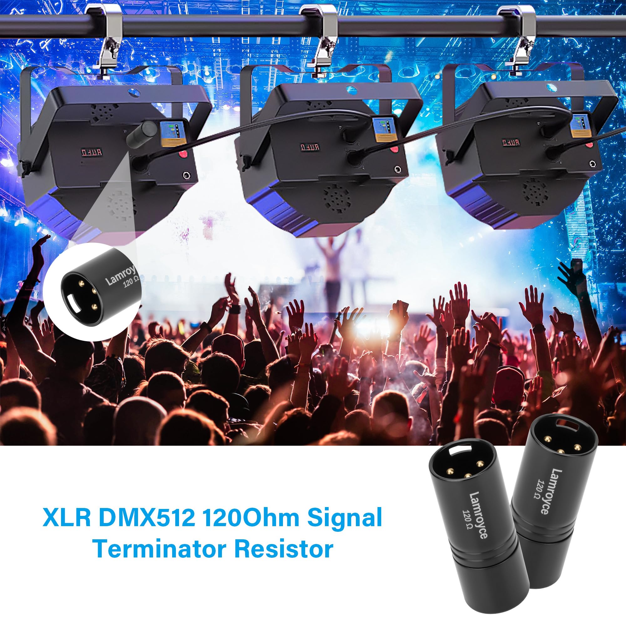 Amazon.com: Lamroyce 3-Pin DMX Terminator,120 Ohm 3-Pin XLR Male