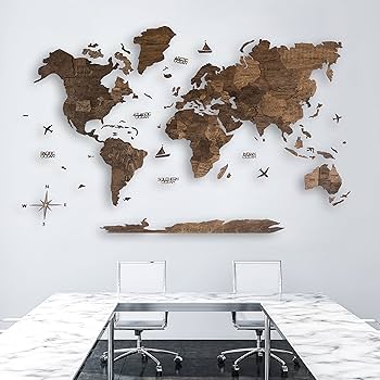 Amazon.co.jp: Awesometik」3D木製世界地図ウォールアート装飾 - 当社 Amazon.co.jp: Awesometik」3D木製世界地図ウォールアート装飾 - 当社