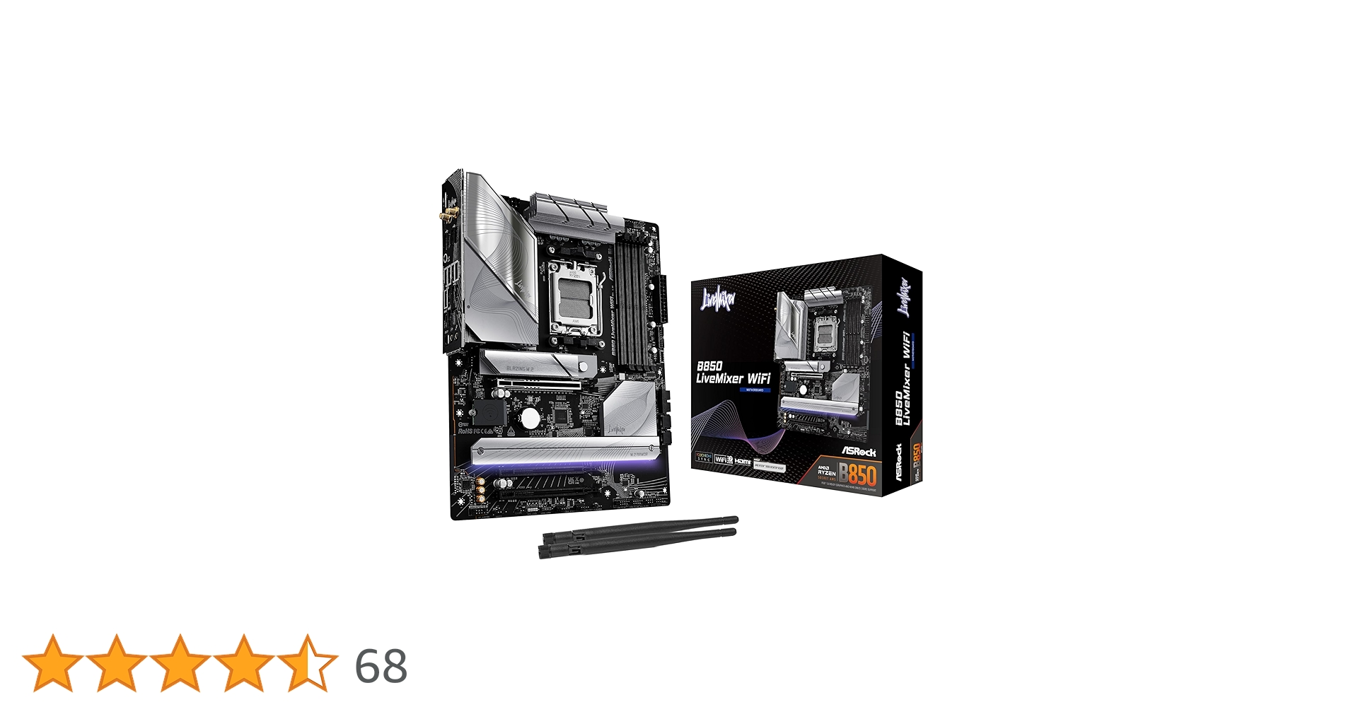 CPU Ryzen7 7700 & ASROCK B850 LiveMixer ASRock AMD B850 LiveMixer WiFi 7 soquetes AM5 Ryzen 9000