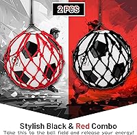 Vista 2 de 2PCS Soccer Ball Net Soccer Training Equipment, Football Kick Throw Solo Practice Training Aid, Upgrade Soccer Nets for Kids Youth Adults for Ball