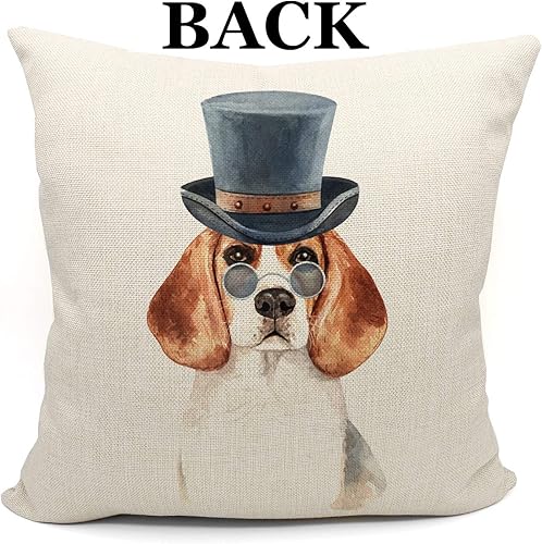 Miniatura 3 de Divertida funda de almohada reversible para perro Beagle, regalos para amantes de los perros, regalos para amantes de los beagle, regalos de mamá