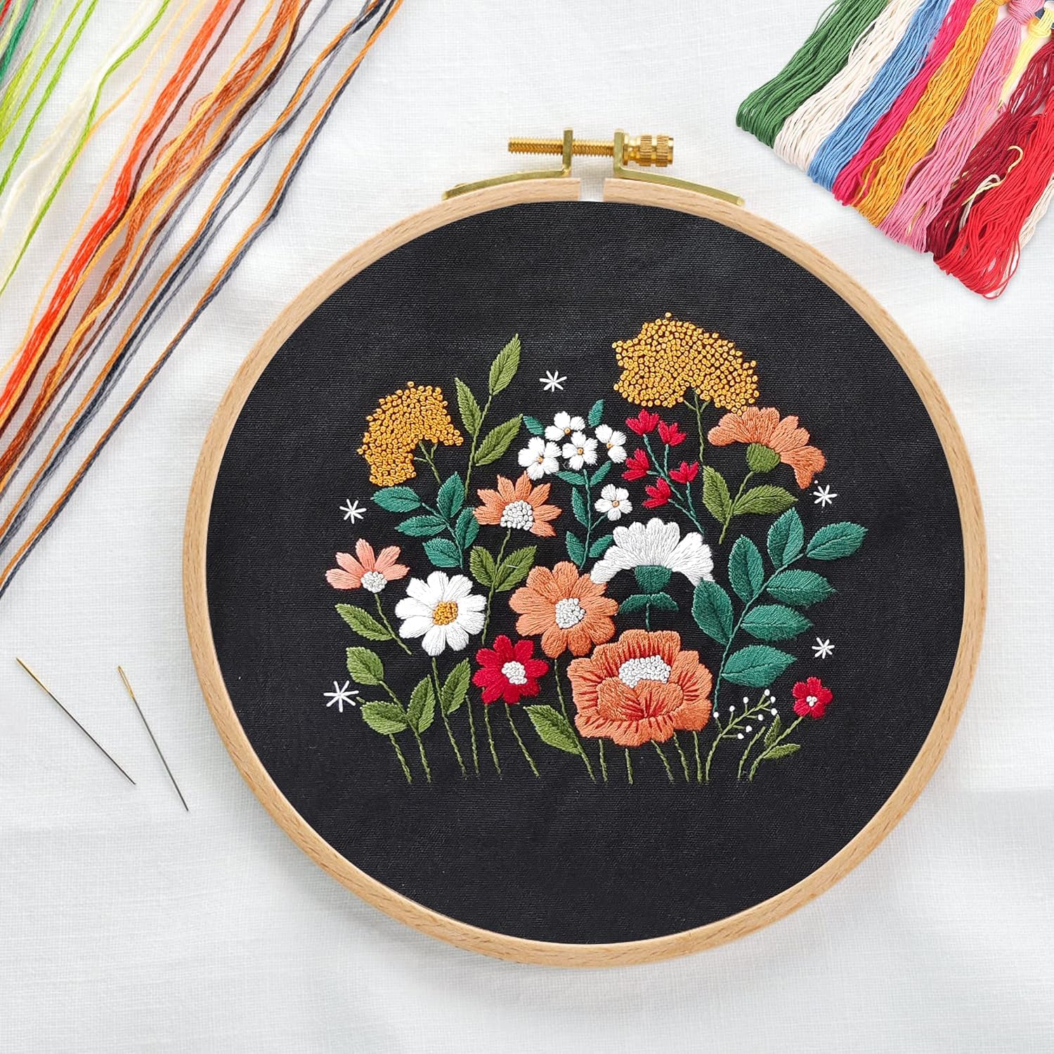 CREAWONDER Hand Embroidery Kits for Bag Embroidery Kit Bag with Pattern for Beginners Arts and DIY Embroidery Crafts Kits for Adults Include Instructions - Image 3