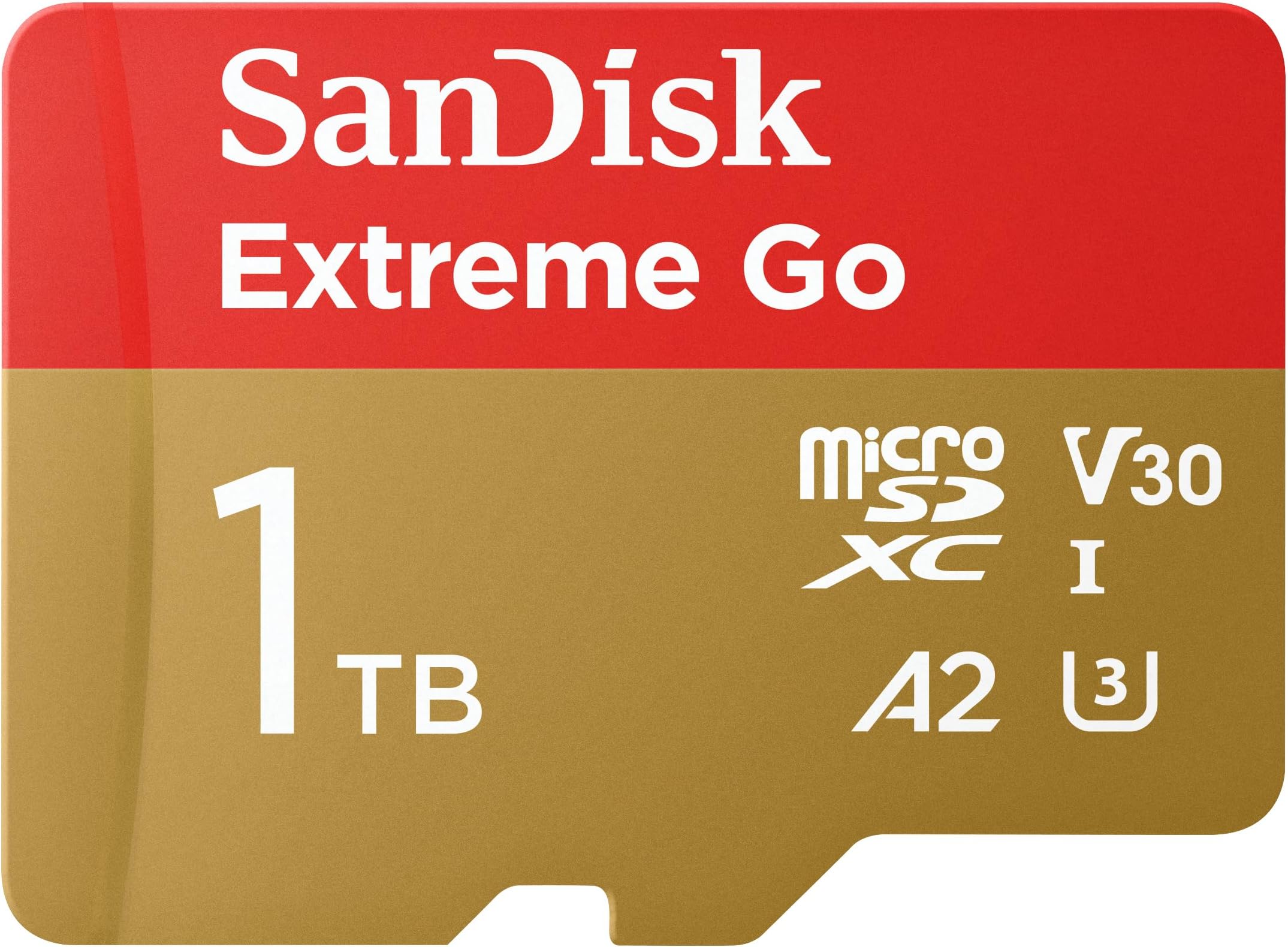 SanDisk 1TB Extreme Go micro SDXC card + SD adapter, (For Android Devices, Gaming Consoles, Drones, Action Cams, UHS-I, up to 200 MB/s, V30, 5K, 4K, UHD, Rescue PRO, Class 10, U3) For Amazon