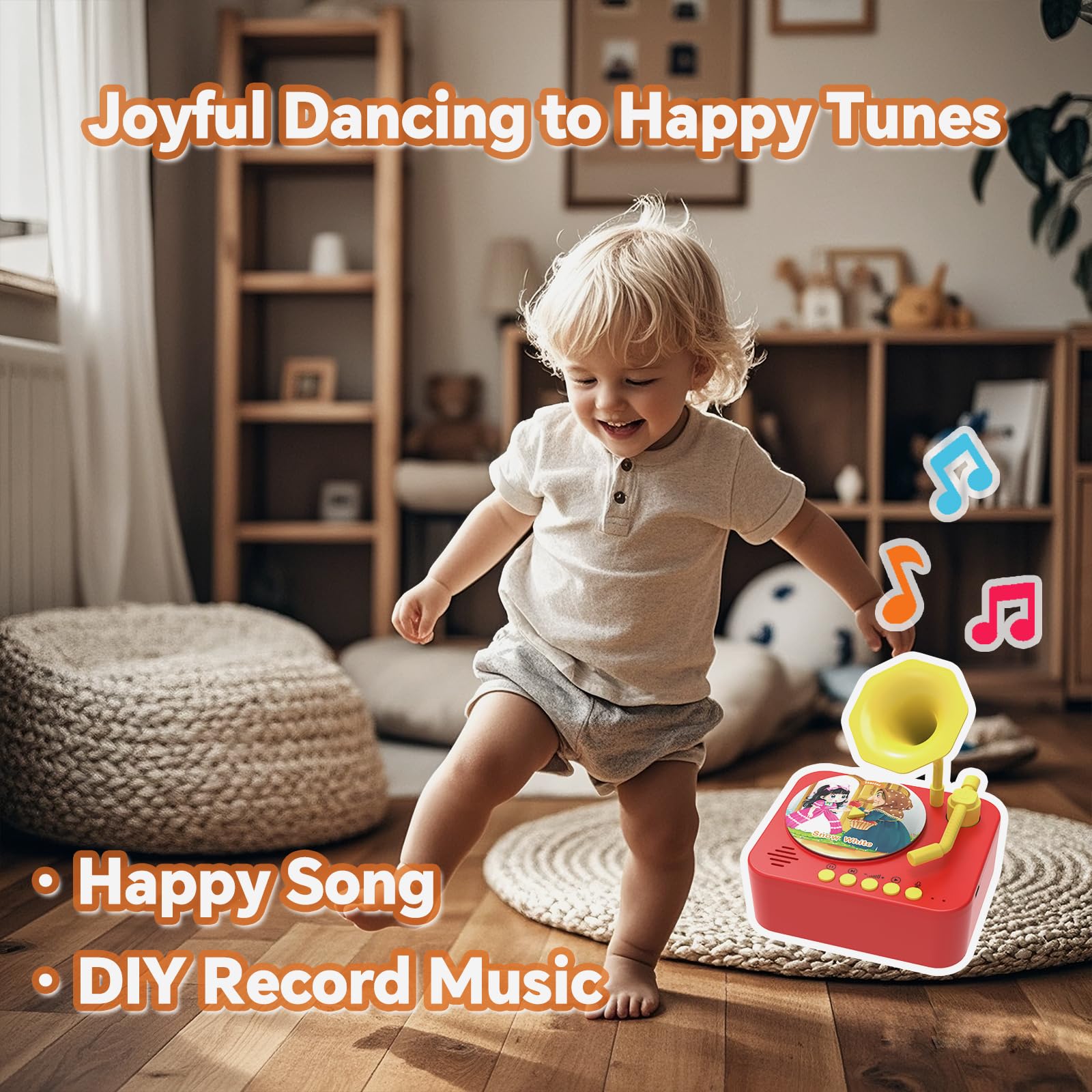 Think Buddy Kids Record Player Story Telling Toys for Kids 3 Years Old Boys Girls 1