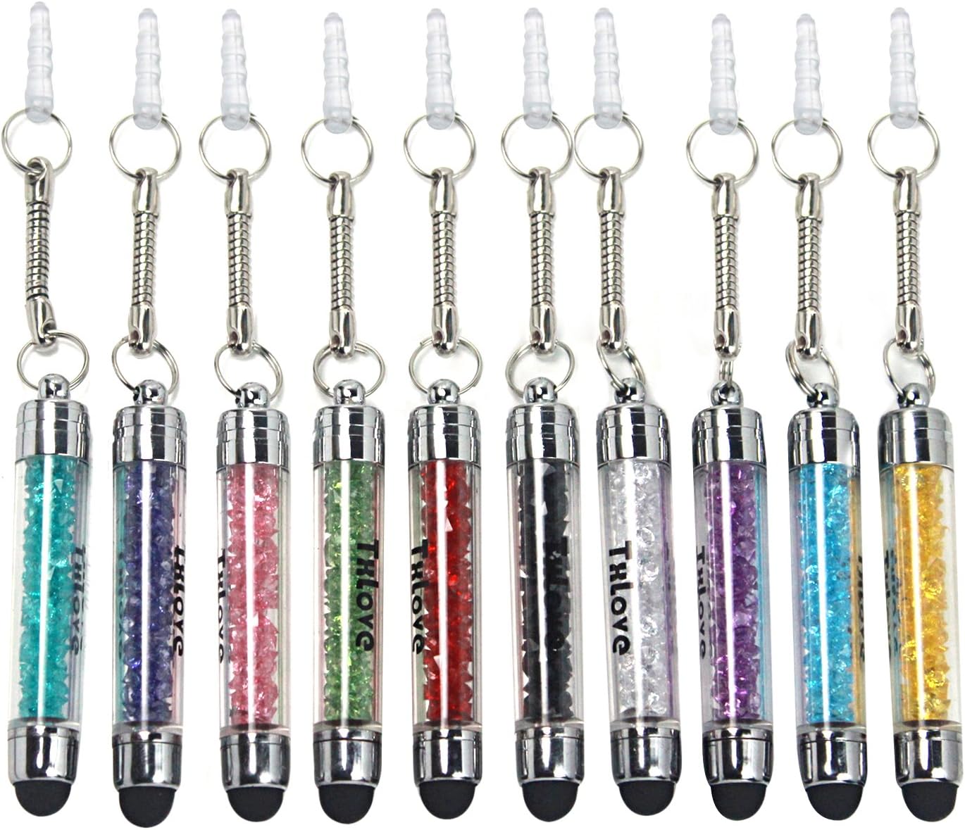 TXLOVE 10 Pack Stylus Universal Touch Screen Capacitive Pen Colorful Stylus Pen Set More Stylus Touch Screen Cellular Phone & Tablet Pen for iPhone , iPod Touch