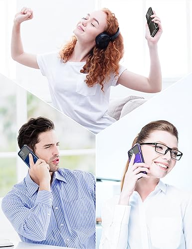 Miniatura 7 de COOYA Funda para Moto G 2023 con 5 ranuras para tarjetas de crédito, funda con tapa abatible, bolsillo trasero, doble capa, carcasa rígida de TPU