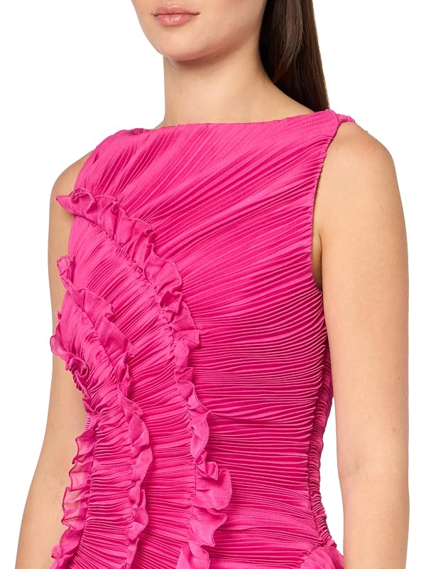 AMUR Women's Emilia Cascade Mini Dress, Blooming Lily, 6 by AMUR - Image 3