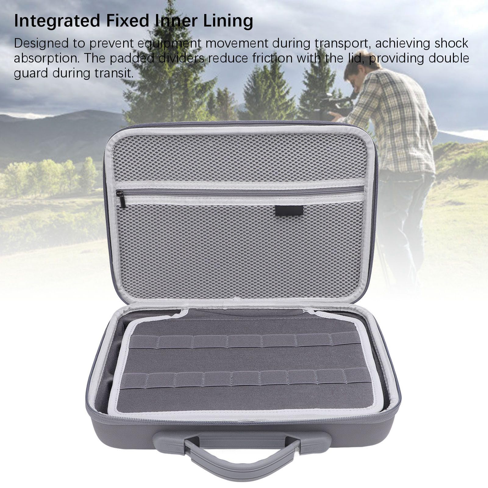 Fabater Borsa Portatile per Action Camera, Custodia in PU di Alta qualità per Microfono con Supporto Action 5pro