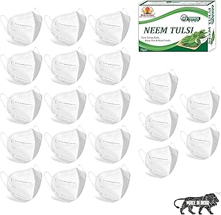 N-95 SEJVAN N95 Multicolor Mask N95 Mask For Men Women (PACK OF 20)+ Neem Tulsi(Herbal soap)