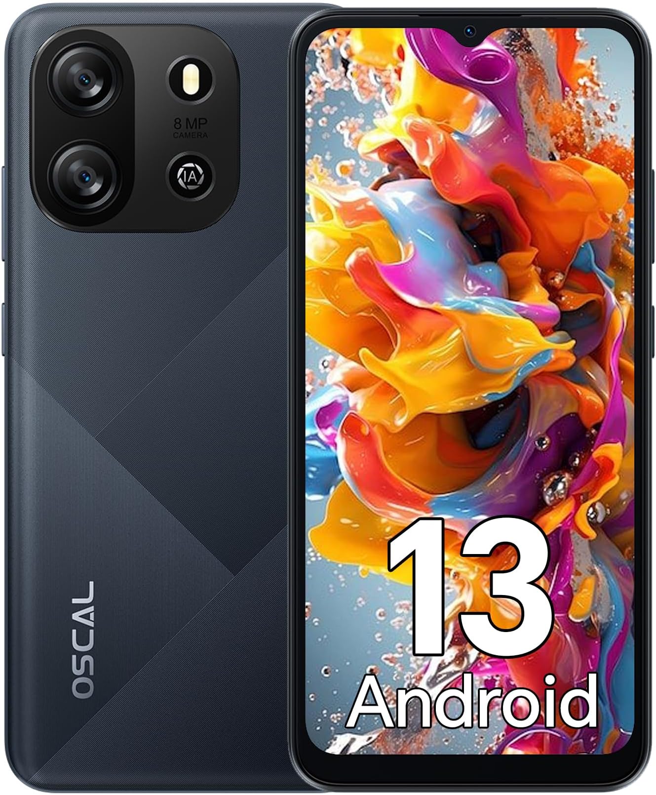 Smartphone ADLWLVE Waterdrop 4G 6.3" HD+ Vert – Chargeur Portable Inclus
