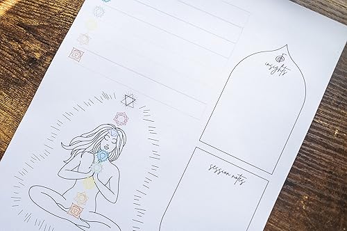 Miniatura 5 de Reiki - Tabla de curación de chakras de sesión distante  Impresión física de 8.5 x 11 pulgadas de cristal de meditación curativa paquete de 50