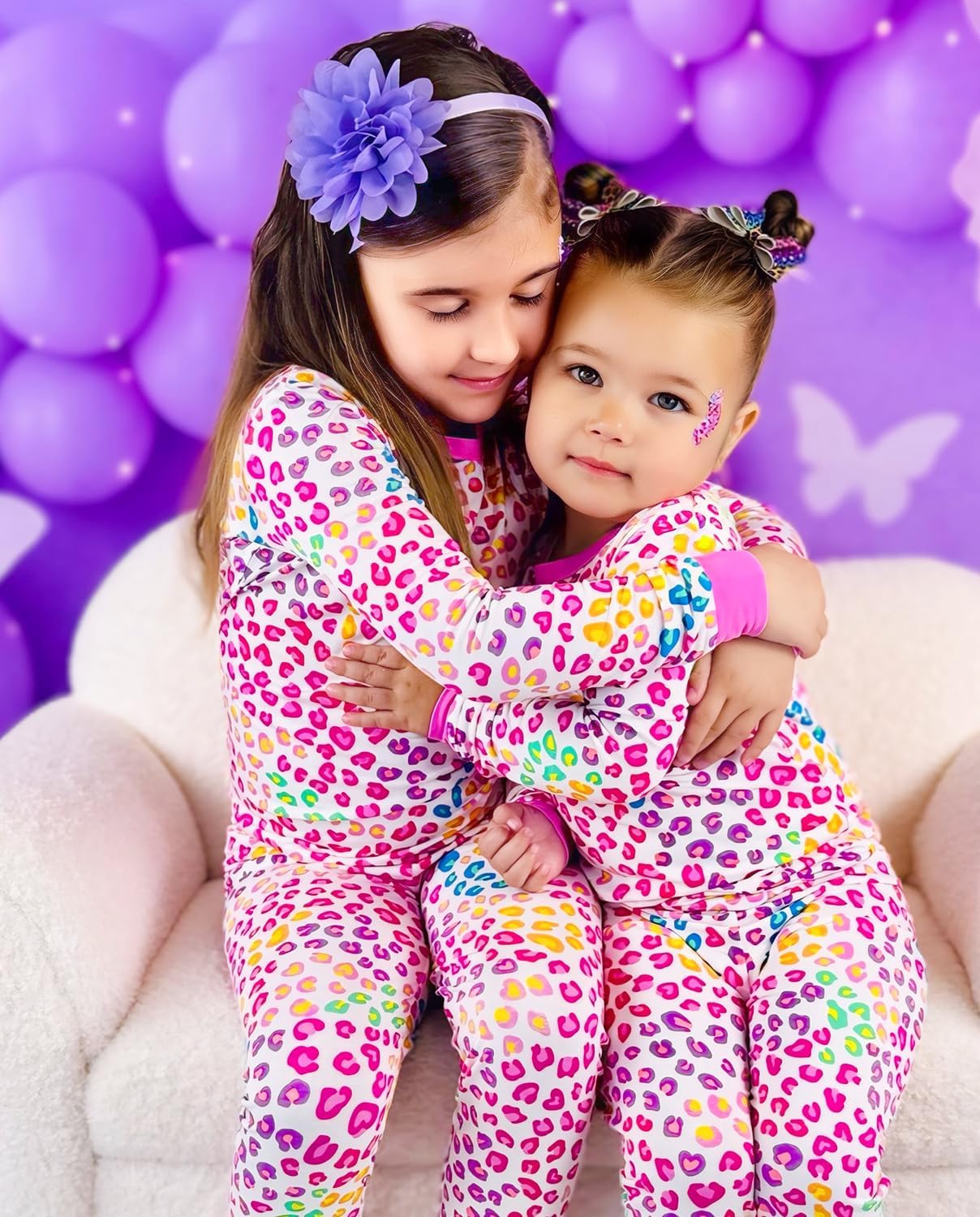 Bamboo Viscose Toddler Girls Kids Pajama Sets 12M-8Y Snug fit Long-Sleeve Softness Sleepwear Pjs 2pcs Jammies - Image 3