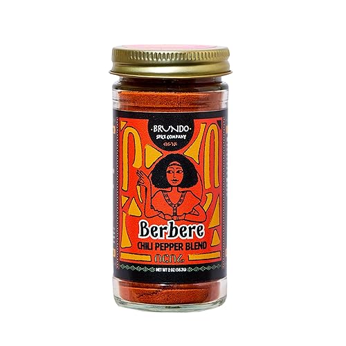 Mezcla de chile berbere etíope importada (2 onzas) Auténtico berbere y condimento natural de África Oriental Sin OMG Sin conservantes Fabricado