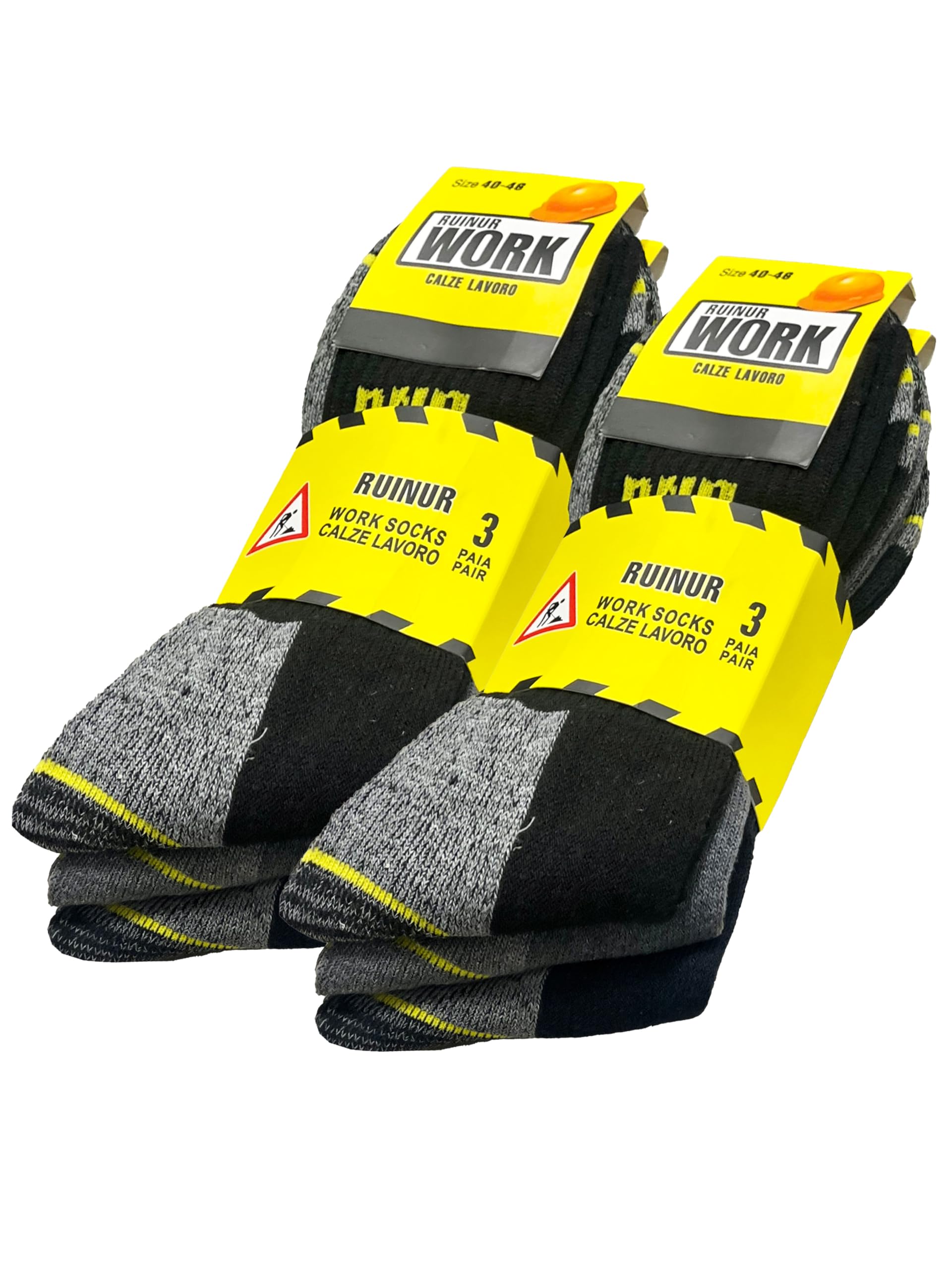 calze college®6/9PAIA calze corte da LAVORO UOMO work in spugna di cotone RINFORZATE ANTINFORTUNISTICHE ANALLERGICHE (39-42, 6Paia Francese