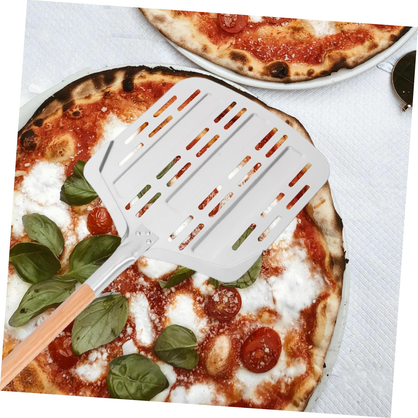 Pala per Pizza in Inox Spatola per Piastra Paletta Multifunzione per Alimenti Paletta per Servire Cibo Utensile da Cucina Riutilizzabile