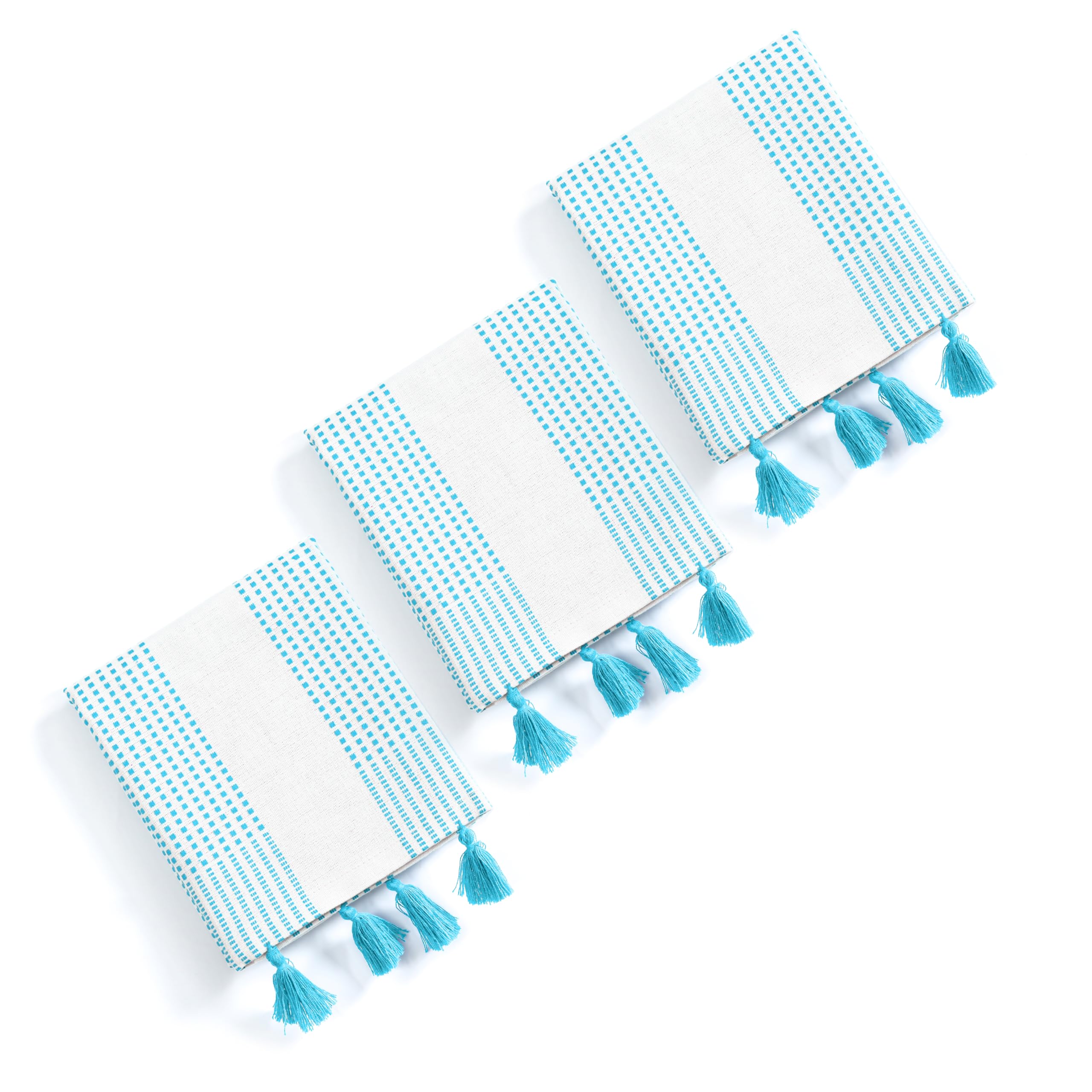 Strofinacci da cucina decorativi a pois, 40 x 66 cm, confezione da 12, super assorbenti, morbidi, in 100% cotone, con nappe, ad asciugatura rapida, per uso quotidiano e pulizia dei