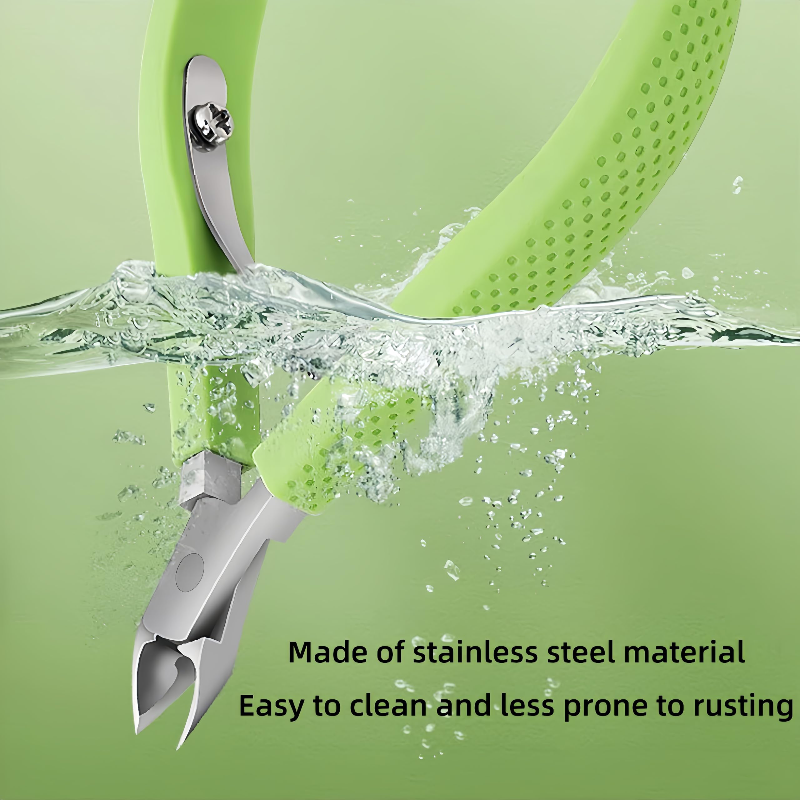 1 Pack Cuticle Trimmer Professional Stainless Steel Cuticle Cutter Remover with Non Slip Silicone Handle Manicure Tools for — view 4