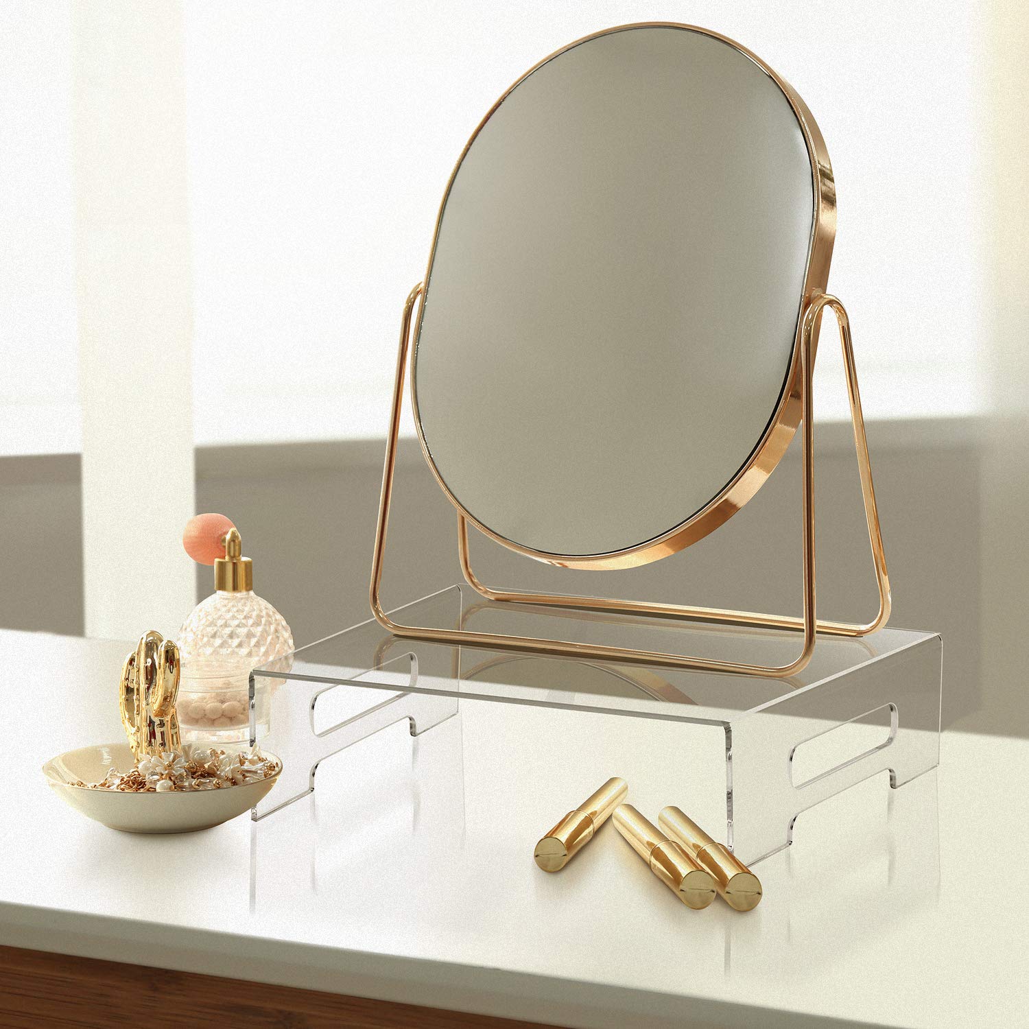 Sorbus Acrylic Monitor Stand, Clear Laptop Riser, Computer Desktop Stand, Desk Display Tray Shelf, Bed Tray with Carry Handles, Keyboard Cover, Laptop Monitor, Showcase Fixtures, Food Display Risers