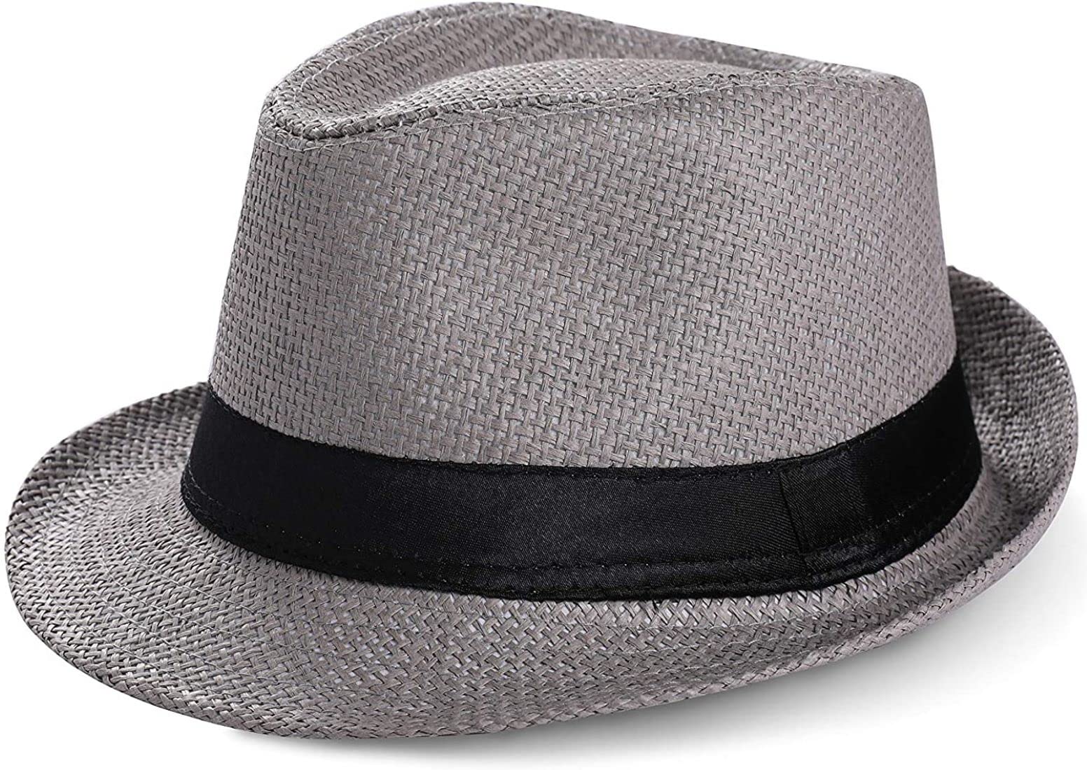 AdorazoneBoy's Short Brim Fedora Organic Straw Sun Hat (Age: 1-3 Years)