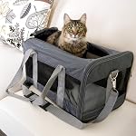 Sherpa Original Deluxe Sac de voyage Pet Carrier, Airline Approuvé & Garantis à bord - Panneaux de mesh & Cadre de ressort, fermetures à glissière de sécurité, linge lavable en machine - Charbon gris, moyen