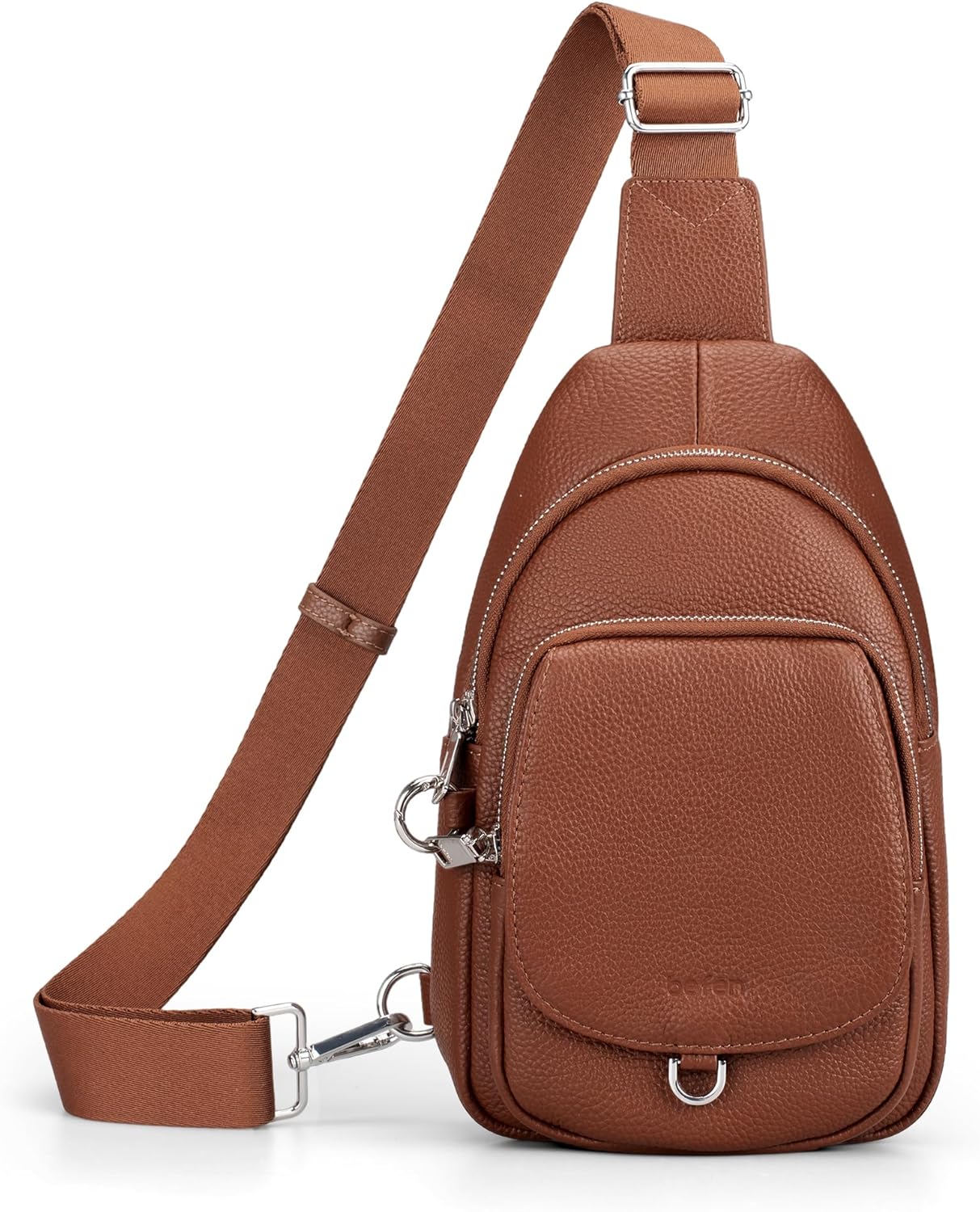 befen Anti Theft Genuine Leather Sling Bag for Women RFID Small Crossbody Bag Chest Bag Leather Fanny Packs for Travel - Image 9