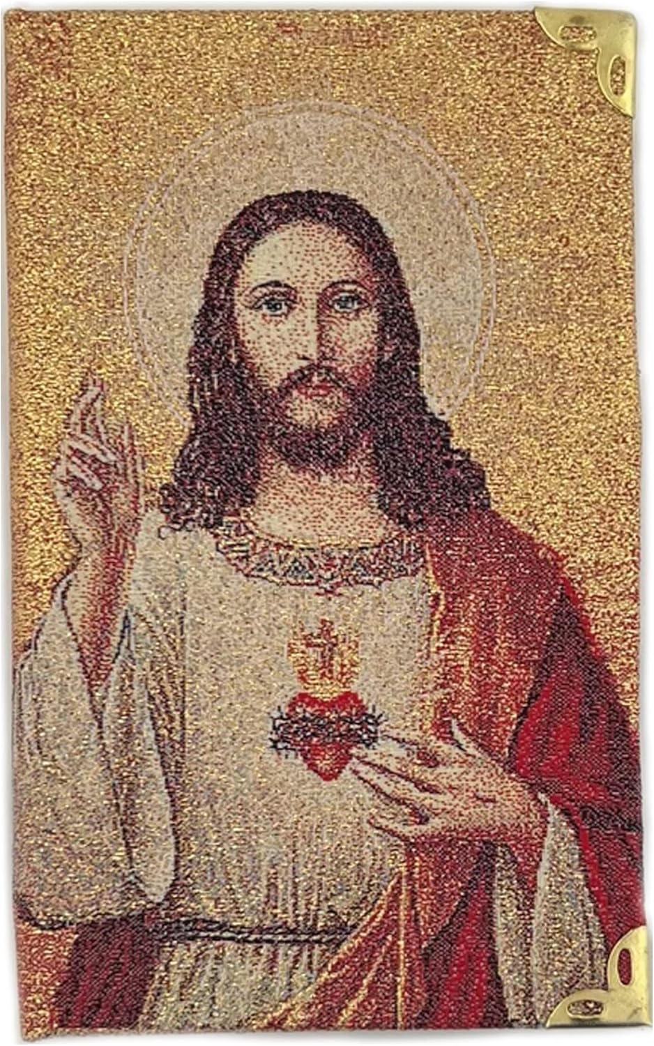 Needzo Sacred Heart of Jesus and Immaculate Heat of Mary Prayer Journal - For Daily Gratitude Entrees 5 1/2 Inch, 2 SIDED Icon Notepad, Religious Gift For Woman, Man, Kids
