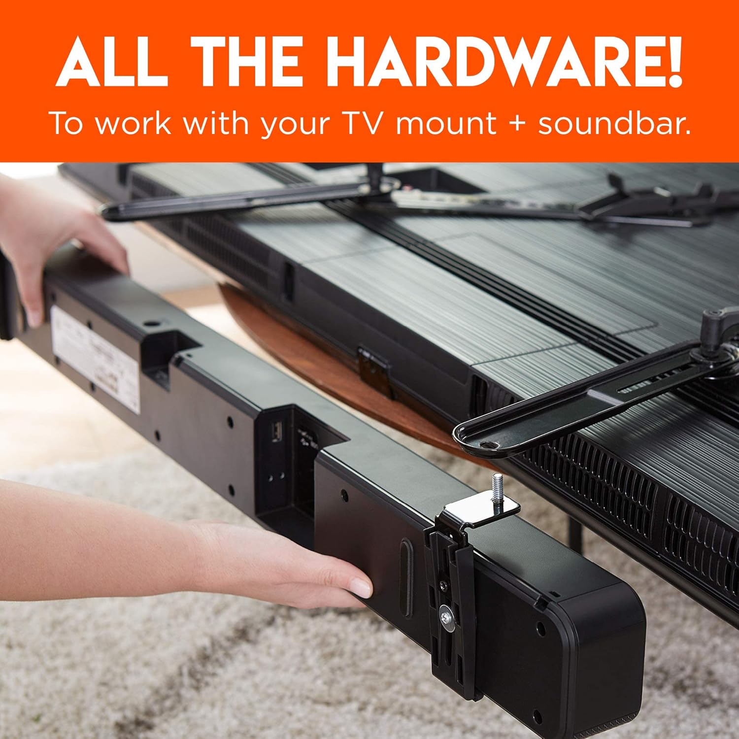 ECHOGEAR TV Soundbar Mount & Height Adjustable Universal Satellite Speaker Stands -