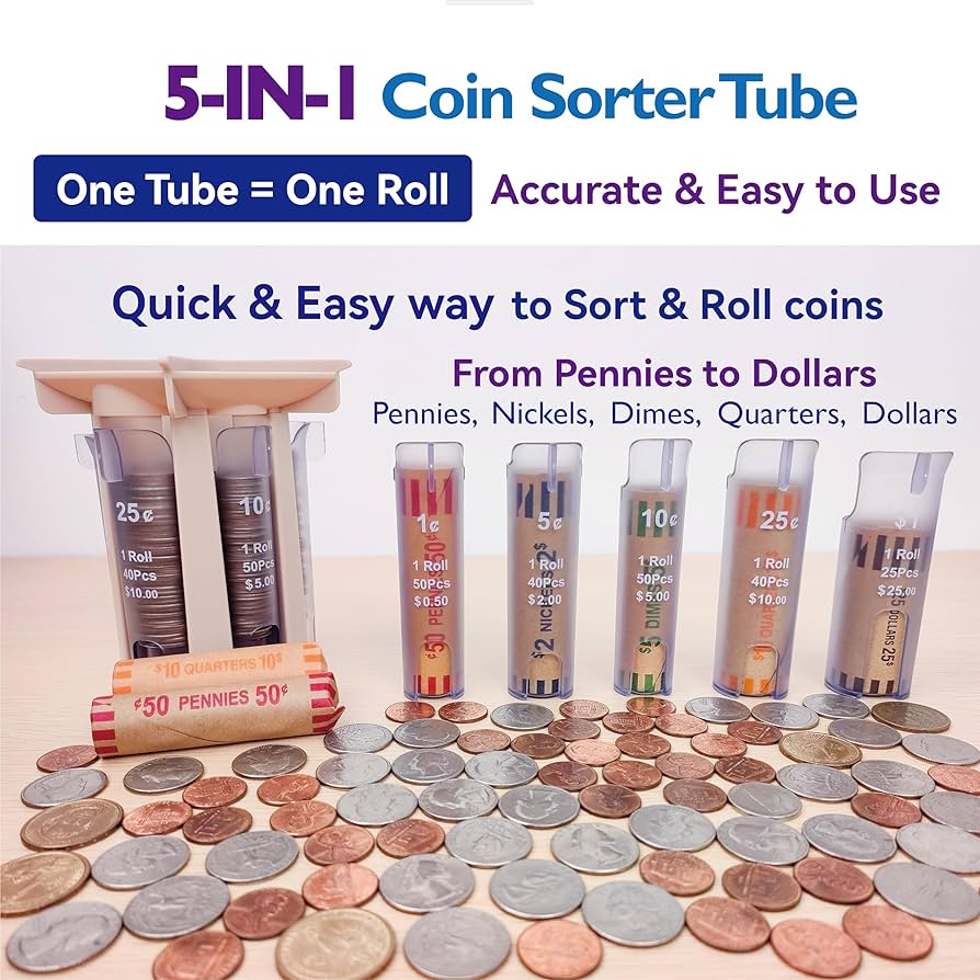 USD Coin Counter Sorter And Wrapper Machine Money Counter Organizer