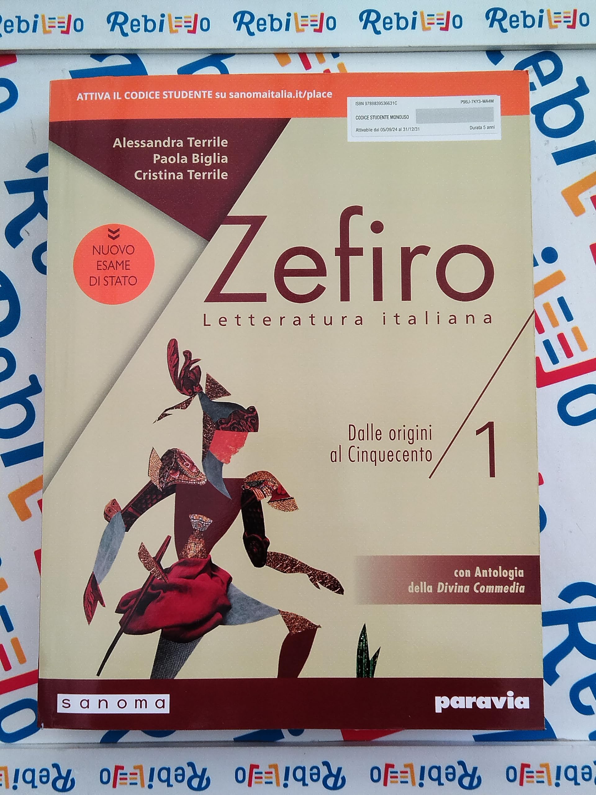 ZEFIRO 1 - EDIZIONE NUOVO ESAME DI STATO CON ANTOLOGIA DELLA DIVINA COMMEDIA - (9788839536631) + Materiali didattici – Rebillo