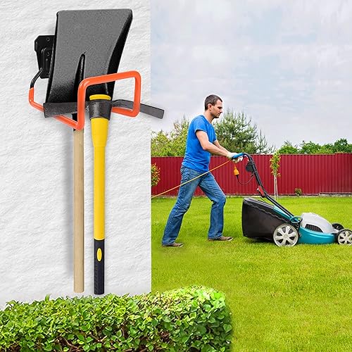 Miniatura 4 de Soporte para manguera de jardín, soporte de pared, resistente para manguera de jardín, estante de manguera de metal para patio exterior y garaje