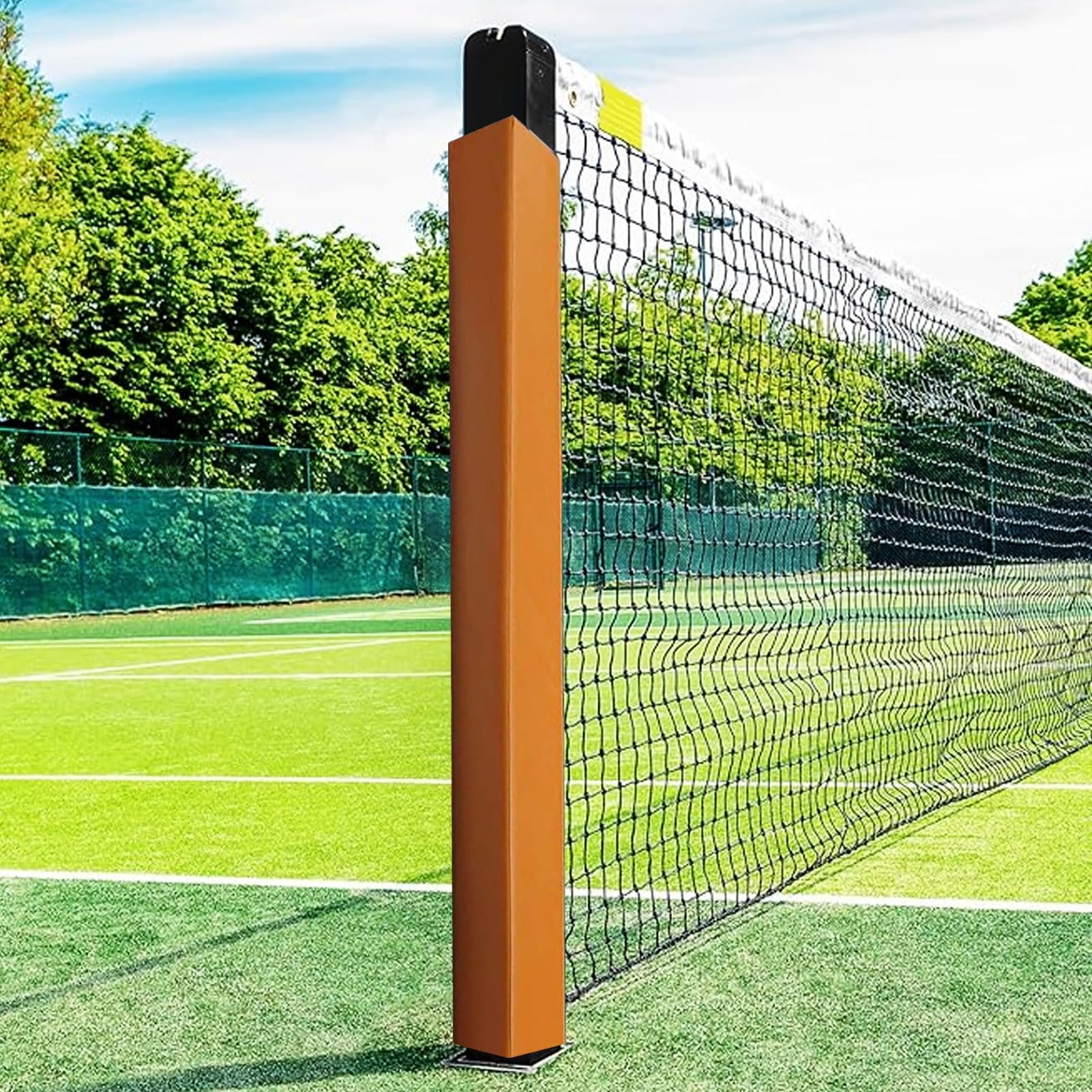Pianka wyściełająca słupki tenisowe 6 x 6 20 x 20 cm 10 x 10 30 cm 4-stronne bezpieczeństwo z zapięciem na rzep do placu zabaw dla dzieci ochrona sportów na świeżym powietrzu
