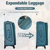 Amazon.com: Merax Softside Luggage Set 3 Piece Suitcase with