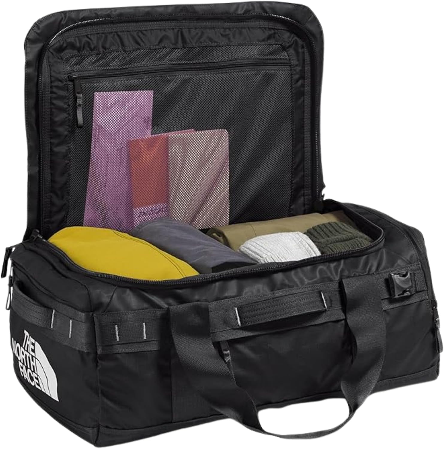 THE NORTH FACE Base Camp Voyager Duffel—42L - PFAS Free, TNF Black/TNF White-NPF, One Size - Image 4