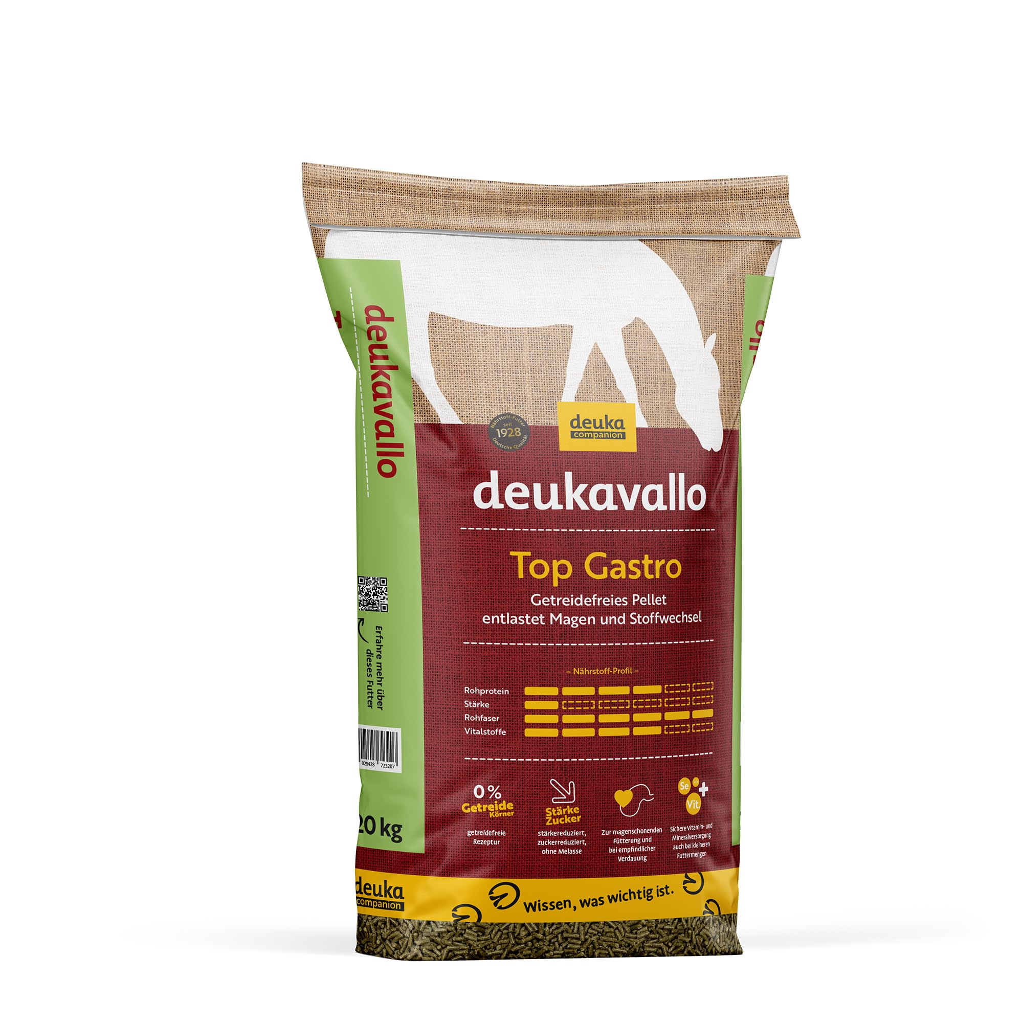 deukavallo Top Gastro 20 kg | Pferdefutter | Spezialfutter für Magen- und stoffwechselempfindliche Pferde | Ergänzungsfutter für Pferde…