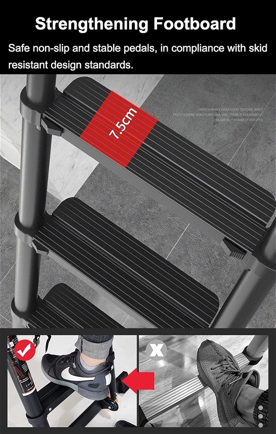 Telescopic Ladder Telescopic Ladders Multi-Purpose Extendable Ladder Telescopic Ladder Telescoping Ladder for RV/Rooftop Tent/Attic, 5m/4m/3m/2m Aluminum Extension Telescopic Ladders with De