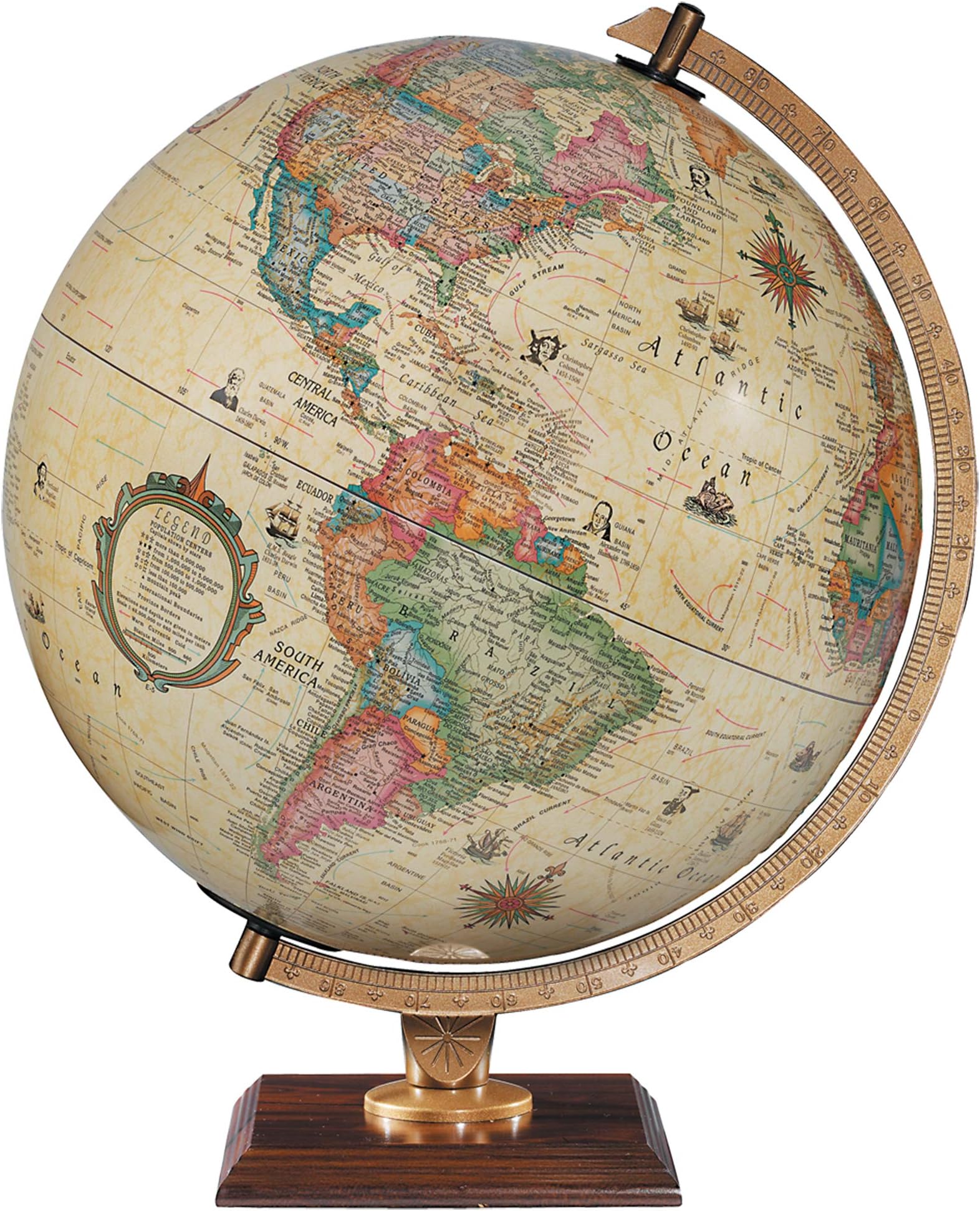 Globes 83502 Illuminated Carlyle Globe, Small, Off-White
