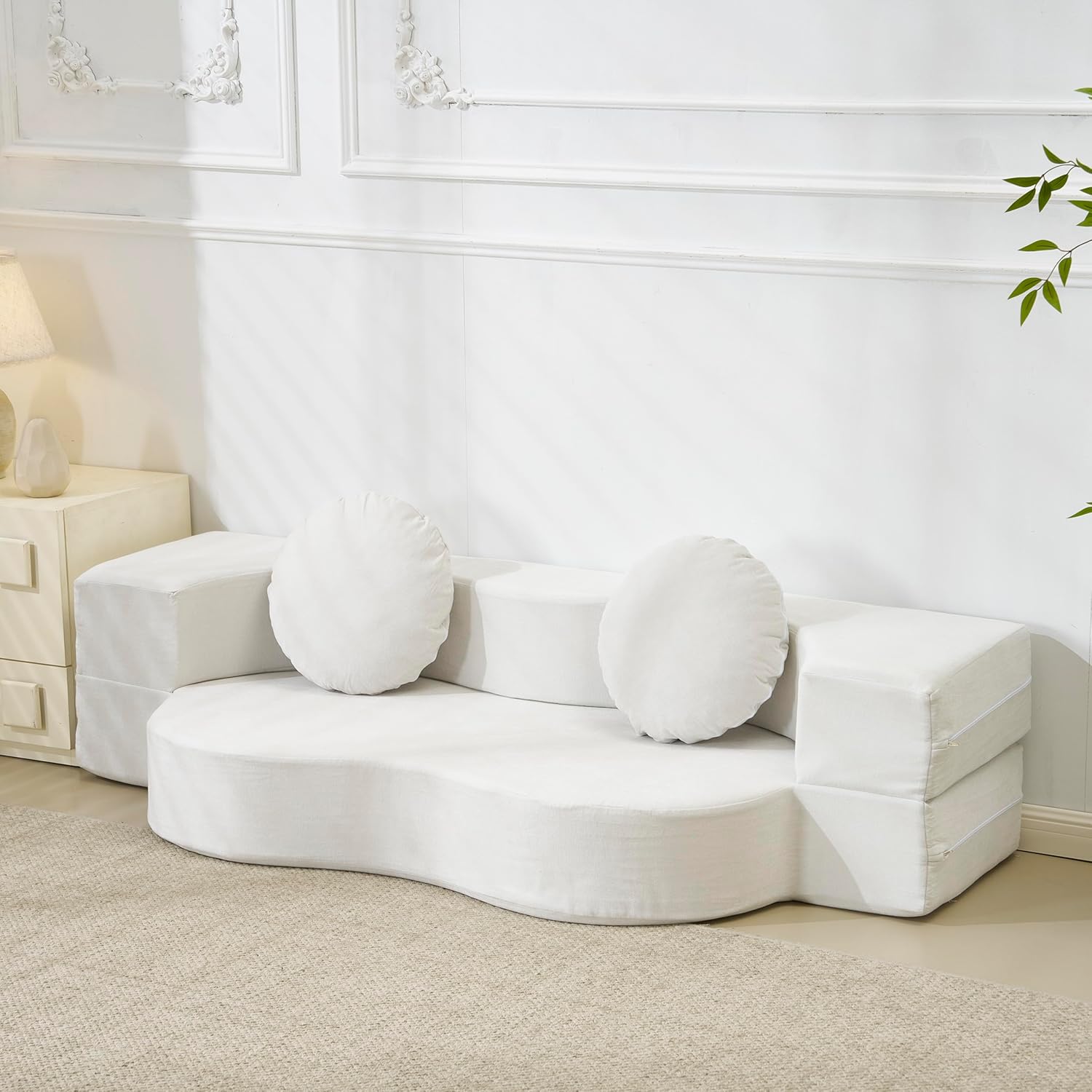 ホワイト】2人掛けソファベッド 組立不要 フロアソファ コンパクト ホワイト】2人掛けソファベッド 組立不要 フロアソファ コンパクト